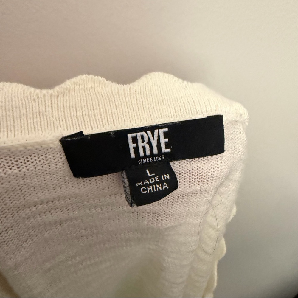 Frye Pointelle Button Down Lightweight Cardigan S… - image 5